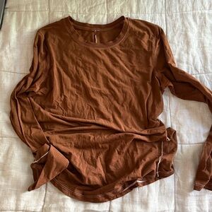 Rust / Brown Lululemon Long Sleeve Shirt